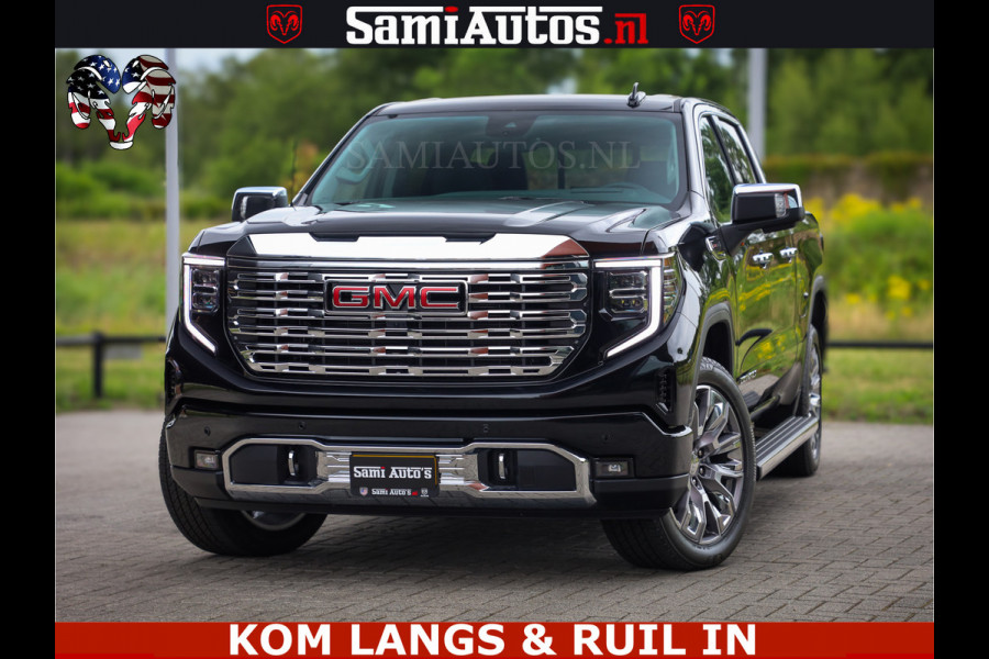 GMC Sierra DENALI | All-In Prijs | 6,2 V8 Full Option | De Meest Luxe Pick-Up in zijn Klasse | Comfortabele Dubbele Cabine met Royale 5 Zitplaatsen | BPM vrij | Nu Leverbaar uit Voorraad | Voorraad Nr 9194