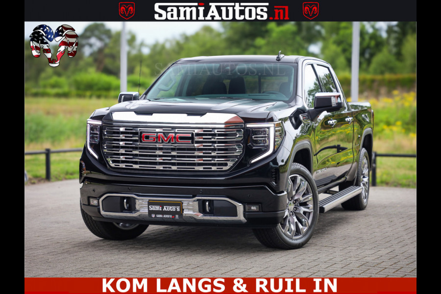 GMC Sierra DENALI | All-In Prijs | 6,2 V8 Full Option | De Meest Luxe Pick-Up in zijn Klasse | Comfortabele Dubbele Cabine met Royale 5 Zitplaatsen | BPM vrij | Nu Leverbaar uit Voorraad | Voorraad Nr 9194