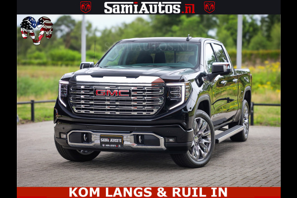GMC Sierra DENALI | All-In Prijs | 6,2 V8 Full Option | De Meest Luxe Pick-Up in zijn Klasse | Comfortabele Dubbele Cabine met Royale 5 Zitplaatsen | BPM vrij | Nu Leverbaar uit Voorraad | Voorraad Nr 9194