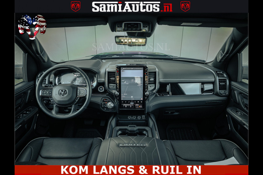 Dodge Ram LIMITED V8 5.7 HEMI | Massage + Full Option | De Meest Luxe en Volle Pick-Up in zijn Klasse | Comfortabele Dubbele Cabine met Royale 5 Zitplaatsen | Voorraad Nr 100300 | PRIJS INCL BPM | LEVERTIJD IN OVERLEG |