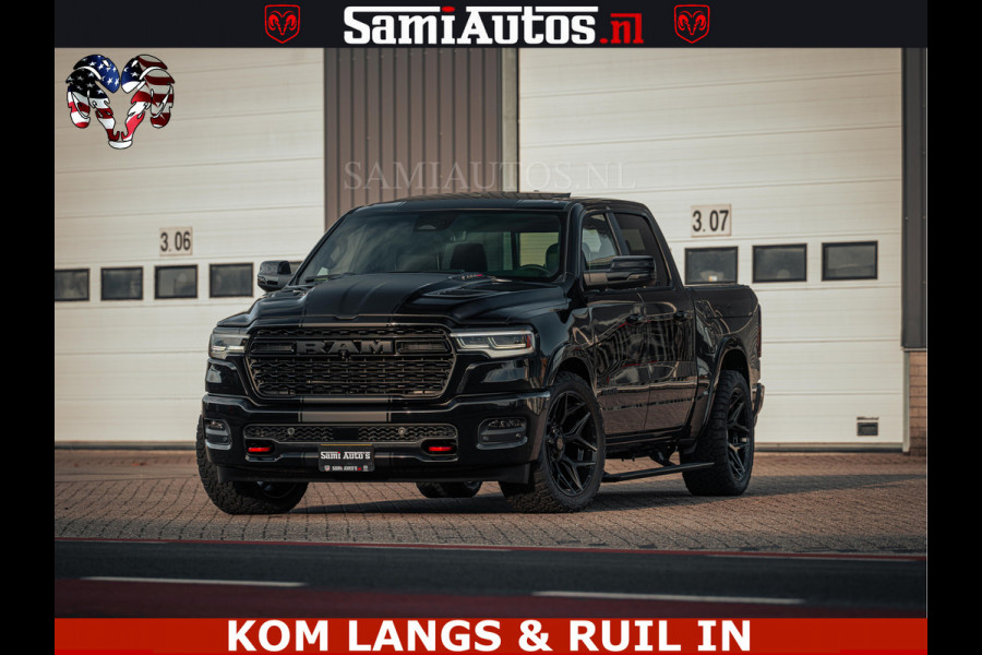 Dodge Ram LIMITED V8 5.7 HEMI | Massage + Full Option | De Meest Luxe en Volle Pick-Up in zijn Klasse | Comfortabele Dubbele Cabine met Royale 5 Zitplaatsen | Voorraad Nr 100300 | PRIJS INCL BPM | LEVERTIJD IN OVERLEG |
