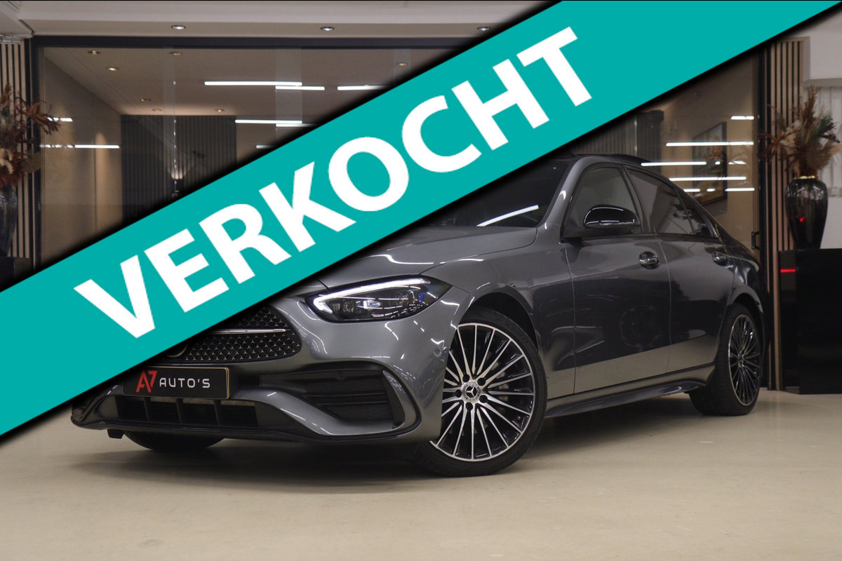 Mercedes-Benz C-Klasse 300 E AMG Line NAP/PANO/HUD/CARPLAY/SFEERVERLICHTING/MEM/BOMVOL