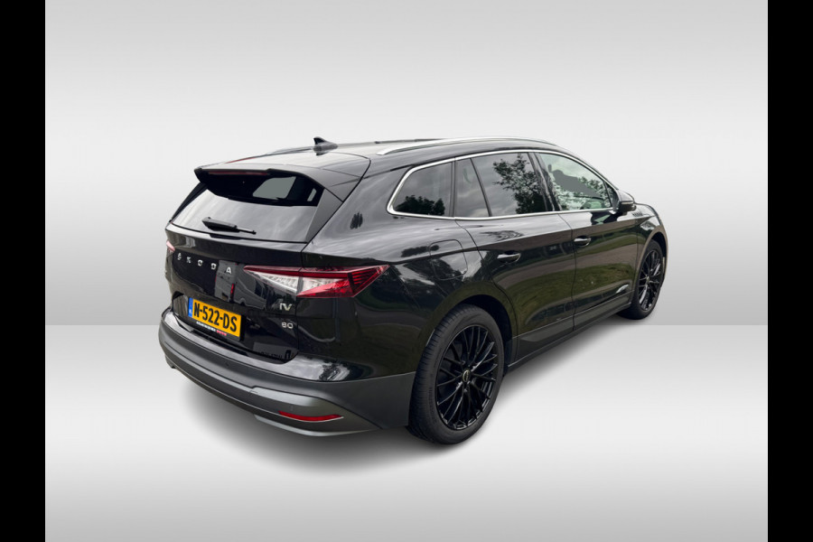 Škoda ENYAQ iV 80 / SoH 91,9% / Trekhaak / Panoramadak / Camera / Head-up / Warmtepomp / 20'' / Dodehoek / CarPlay / Stoelverwarming 4x / Stuurverwarming / DAB / ACC