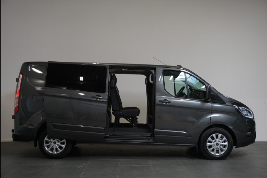 Ford Transit Custom 300 2.0 TDCI L2H1 Limited Dubbele Cabine Navigatie Airco 2 Schuifdeuren Trekhaak Parkeersensoren Apple Carplay Android auto DAB
