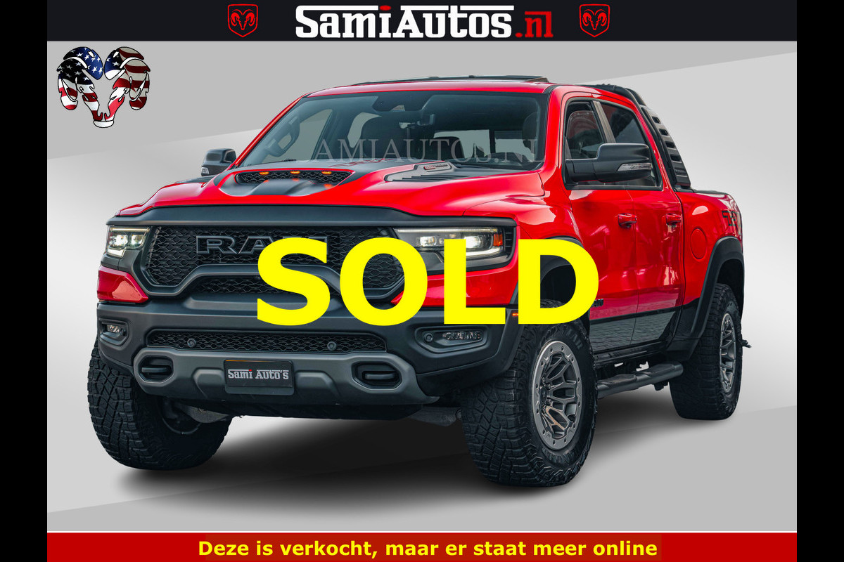 Dodge Ram TRX HELLCAT | 6.2 V8 702PK | FLAME RED | BOM VOL | CARBON | RAMBAR | HUD | LPG | BEAD-LOCK WHEELS | CREW CAB 5 PERSOONS | BEDRIJFS AUTO DUBBELE CABINE DC |
