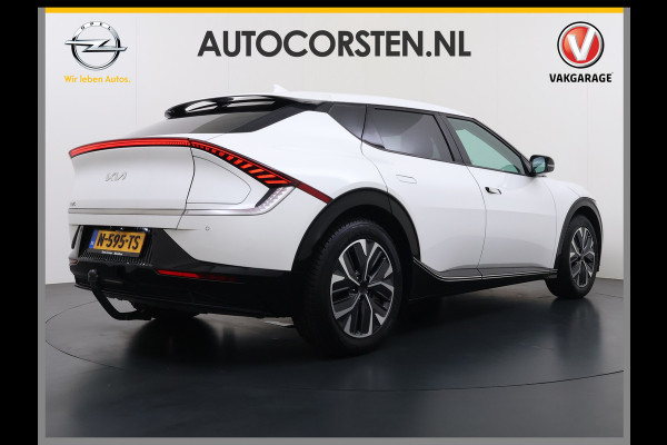 Kia Ev6 Plus Long Range 77.4kWh Trekhaak Warmtepomp Leder+Ventilatie+Verwarming Camera Adap.Cruise Meridian®-Audio Stuur+Achterbankverwa SOH 100% Elek.Achterklep Apple Carplay Android Auto Privacy Glas Pdc Lmv Led DAB 1.600KG Trekgewicht Dealeronderhouden