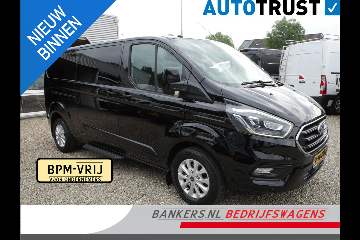 Ford Transit Custom 2.0 TDCI 130PK,L2H1, Limited, Dubbel cabine, 2 x Schuifdeur, Airco