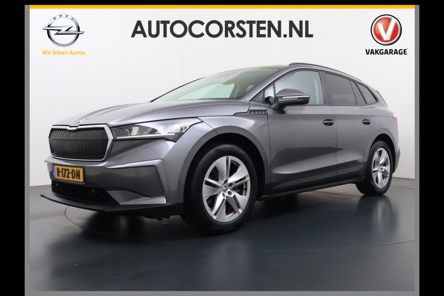 Škoda ENYAQ iV 60 SOH 91% Warmtepomp Adap.Cruise Stuur+Stoelverwarming Camera 3-Zone Ecc Navi Apple Carplay Android Auto Keyless Advanced Pdc Lane Assist Dodehoek Assist Lmv 19" Bluetooth DAB Virtual Cockpit Verkeersbord Detectie 1e Eigenaar Origineel Nederlandse Auto Dealeronderhouden
