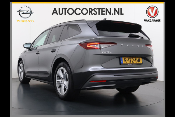 Škoda ENYAQ iV 60 SOH 91% Warmtepomp Adap.Cruise Stuur+Stoelverwarming Camera 3-Zone Ecc Navi Apple Carplay Android Auto Keyless Advanced Pdc Lane Assist Dodehoek Assist Lmv 19" Bluetooth DAB Virtual Cockpit Verkeersbord Detectie 1e Eigenaar Origineel Nederlandse Auto Dealeronderhouden