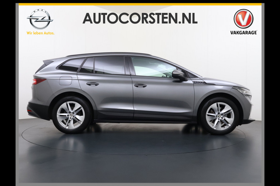 Škoda ENYAQ iV 60 SOH 91% Warmtepomp Adap.Cruise Stuur+Stoelverwarming Camera 3-Zone Ecc Navi Apple Carplay Android Auto Keyless Advanced Pdc Lane Assist Dodehoek Assist Lmv 19" Bluetooth DAB Virtual Cockpit Verkeersbord Detectie 1e Eigenaar Origineel Nederlandse Auto Dealeronderhouden