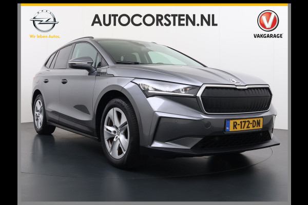 Škoda ENYAQ iV 60 SOH 91% Warmtepomp Adap.Cruise Stuur+Stoelverwarming Camera 3-Zone Ecc Navi Apple Carplay Android Auto Keyless Advanced Pdc Lane Assist Dodehoek Assist Lmv 19" Bluetooth DAB Virtual Cockpit Verkeersbord Detectie 1e Eigenaar Origineel Nederlandse Auto Dealeronderhouden