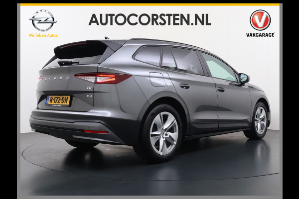Škoda ENYAQ iV 60 SOH 91% Warmtepomp Adap.Cruise Stuur+Stoelverwarming Camera 3-Zone Ecc Navi Apple Carplay Android Auto Keyless Advanced Pdc Lane Assist Dodehoek Assist Lmv 19" Bluetooth DAB Virtual Cockpit Verkeersbord Detectie 1e Eigenaar Origineel Nederlandse Auto Dealeronderhouden