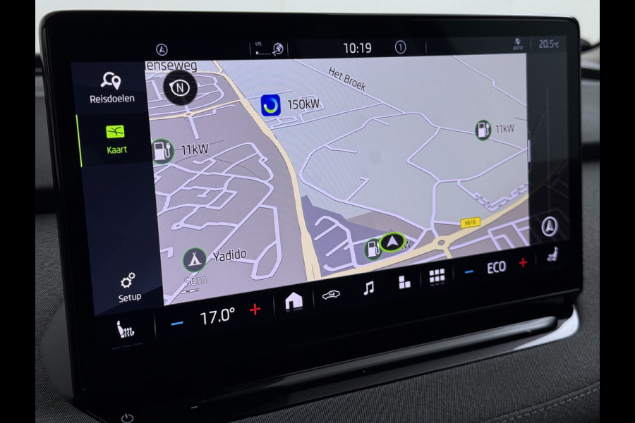 Škoda ENYAQ iV 60 SOH 91% Warmtepomp Adap.Cruise Stuur+Stoelverwarming Camera 3-Zone Ecc Navi Apple Carplay Android Auto Keyless Advanced Pdc Lane Assist Dodehoek Assist Lmv 19" Bluetooth DAB Virtual Cockpit Verkeersbord Detectie 1e Eigenaar Origineel Nederlandse Auto Dealeronderhouden