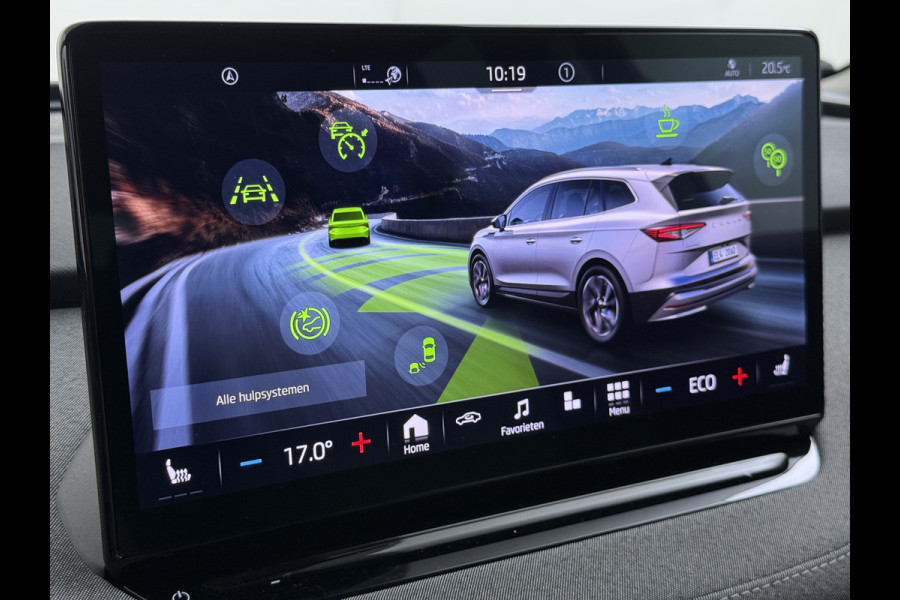 Škoda ENYAQ iV 60 SOH 91% Warmtepomp Adap.Cruise Stuur+Stoelverwarming Camera 3-Zone Ecc Navi Apple Carplay Android Auto Keyless Advanced Pdc Lane Assist Dodehoek Assist Lmv 19" Bluetooth DAB Virtual Cockpit Verkeersbord Detectie 1e Eigenaar Origineel Nederlandse Auto Dealeronderhouden