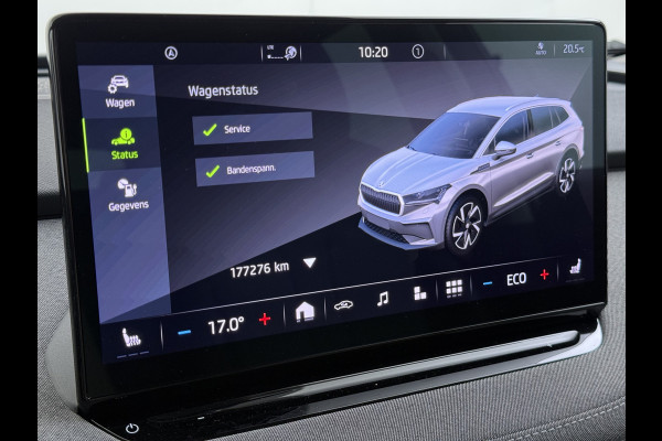 Škoda ENYAQ iV 60 SOH 91% Warmtepomp Adap.Cruise Stuur+Stoelverwarming Camera 3-Zone Ecc Navi Apple Carplay Android Auto Keyless Advanced Pdc Lane Assist Dodehoek Assist Lmv 19" Bluetooth DAB Virtual Cockpit Verkeersbord Detectie 1e Eigenaar Origineel Nederlandse Auto Dealeronderhouden