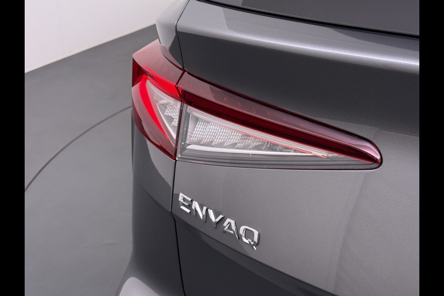 Škoda ENYAQ iV 60 SOH 91% Warmtepomp Adap.Cruise Stuur+Stoelverwarming Camera 3-Zone Ecc Navi Apple Carplay Android Auto Keyless Advanced Pdc Lane Assist Dodehoek Assist Lmv 19" Bluetooth DAB Virtual Cockpit Verkeersbord Detectie 1e Eigenaar Origineel Nederlandse Auto Dealeronderhouden