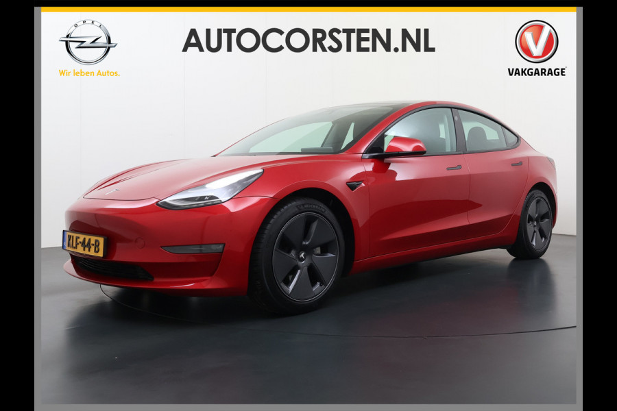 Tesla Model 3 Long Range AWD 75kWh Facelift Warmtepomp Elek.Achterklep Draadloze Tel.lader Leder Panoramadak Adap.Cruise Camera's Navi Ecc Sto Intel Atom® Lmv Lane Assist Dodehoekwaarschuwing Keyless Elek.Stoelen+Memory Google®-Maps Fabrieksgarantie op motor en accu tot 17-11-2028/192.000km