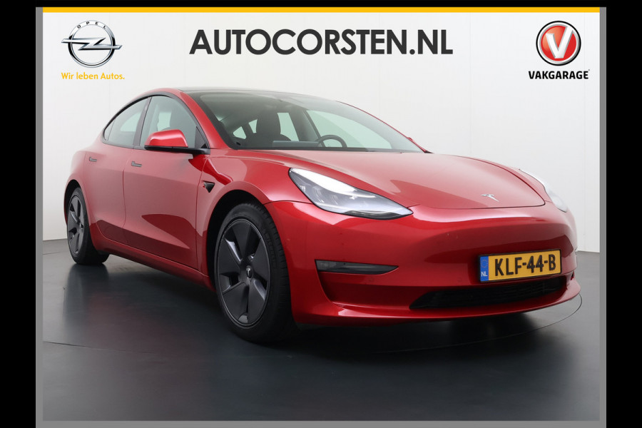 Tesla Model 3 Long Range AWD 75kWh Facelift Warmtepomp Elek.Achterklep Draadloze Tel.lader Leder Panoramadak Adap.Cruise Camera's Navi Ecc Sto Intel Atom® Lmv Lane Assist Dodehoekwaarschuwing Keyless Elek.Stoelen+Memory Google®-Maps Fabrieksgarantie op motor en accu tot 17-11-2028/192.000km