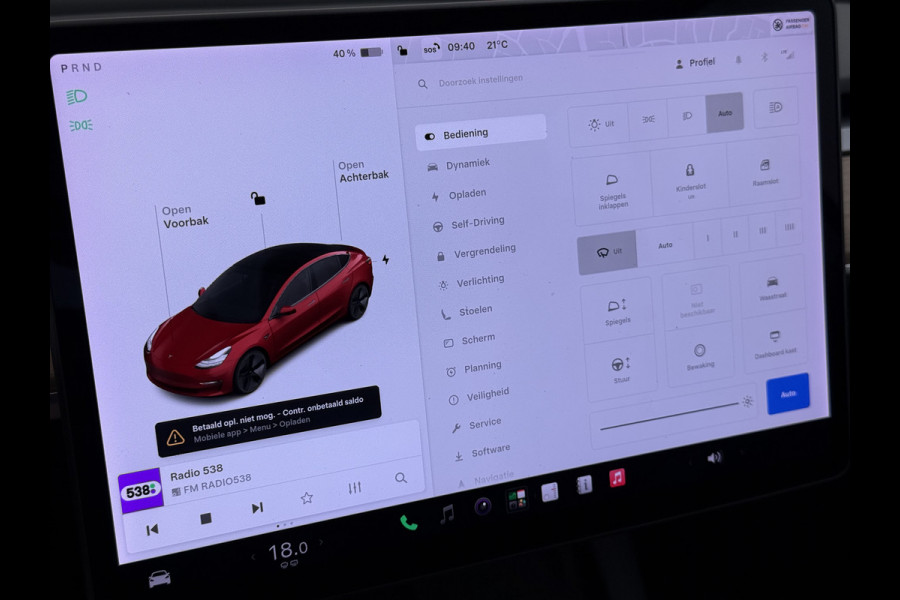 Tesla Model 3 Long Range AWD 75kWh Facelift Warmtepomp Elek.Achterklep Draadloze Tel.lader Leder Panoramadak Adap.Cruise Camera's Navi Ecc Sto Intel Atom® Lmv Lane Assist Dodehoekwaarschuwing Keyless Elek.Stoelen+Memory Google®-Maps Fabrieksgarantie op motor en accu tot 17-11-2028/192.000km