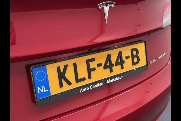 Tesla Model 3 Long Range AWD 75kWh Facelift Warmtepomp Elek.Achterklep Draadloze Tel.lader Leder Panoramadak Adap.Cruise Camera's Navi Ecc Sto Intel Atom® Lmv Lane Assist Dodehoekwaarschuwing Keyless Elek.Stoelen+Memory Google®-Maps Fabrieksgarantie op motor en accu tot 17-11-2028/192.000km