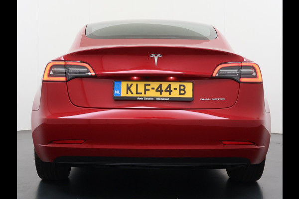 Tesla Model 3 Long Range AWD 75kWh Facelift Warmtepomp Elek.Achterklep Draadloze Tel.lader Leder Panoramadak Adap.Cruise Camera's Navi Ecc Sto Intel Atom® Lmv Lane Assist Dodehoekwaarschuwing Keyless Elek.Stoelen+Memory Google®-Maps Fabrieksgarantie op motor en accu tot 17-11-2028/192.000km