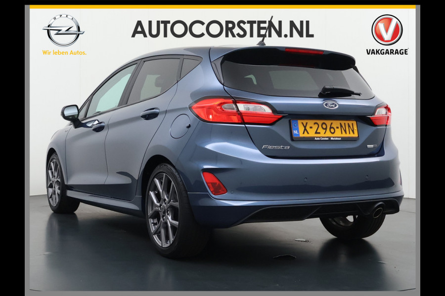 Ford Fiesta 1.0T 125PK Hybrid ST-Line Stoel+Stuur+Voorruitverwarming Apple Carplay/Android Auto Navi* Ecc Cruise Control Pdc Keyless DAB+ Bluetooth Lmv Lane Assist Isofix Regensensor 1e Eigenaar Origineel Nederlandse Auto