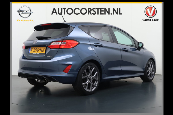 Ford Fiesta 1.0T 125PK Hybrid ST-Line Stoel+Stuur+Voorruitverwarming Apple Carplay/Android Auto Navi* Ecc Cruise Control Pdc Keyless DAB+ Bluetooth Lmv Lane Assist Isofix Regensensor 1e Eigenaar Origineel Nederlandse Auto