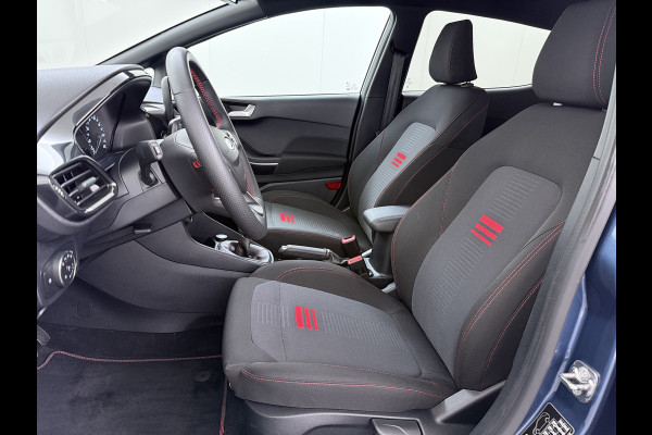 Ford Fiesta 1.0T 125PK Hybrid ST-Line Stoel+Stuur+Voorruitverwarming Apple Carplay/Android Auto Navi* Ecc Cruise Control Pdc Keyless DAB+ Bluetooth Lmv Lane Assist Isofix Regensensor 1e Eigenaar Origineel Nederlandse Auto