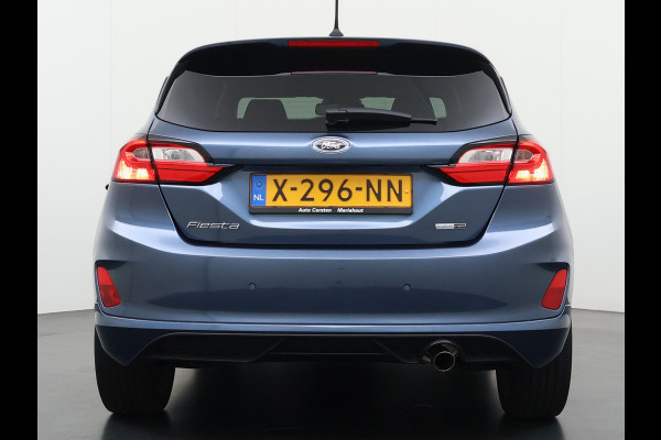 Ford Fiesta 1.0T 125PK Hybrid ST-Line Stoel+Stuur+Voorruitverwarming Apple Carplay/Android Auto Navi* Ecc Cruise Control Pdc Keyless DAB+ Bluetooth Lmv Lane Assist Isofix Regensensor 1e Eigenaar Origineel Nederlandse Auto