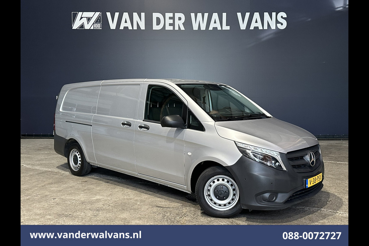 Mercedes-Benz Vito 116 CDI 164pk L3H1 Euro6 Airco | Camera | Cruisecontrol | LED | 2500kg Trekhaak Parkeersensoren, Stoelverwarming, Bijrijdersbank