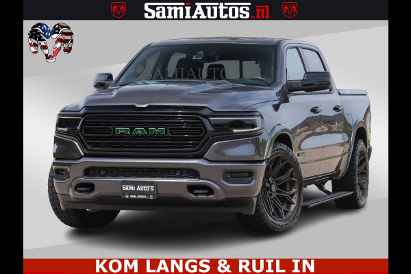 Dodge Ram 1500 LIMITED 5.7 V8 | GRANITE KLEUR | BRONS 4PLAY WIELEN | HUD | MEGA DIK | LUCHTVERING | VOLLE PICK UP | CREW CAB 5 PERSOONS GRIJS KENTEKEN | DUBBELE CABINE |