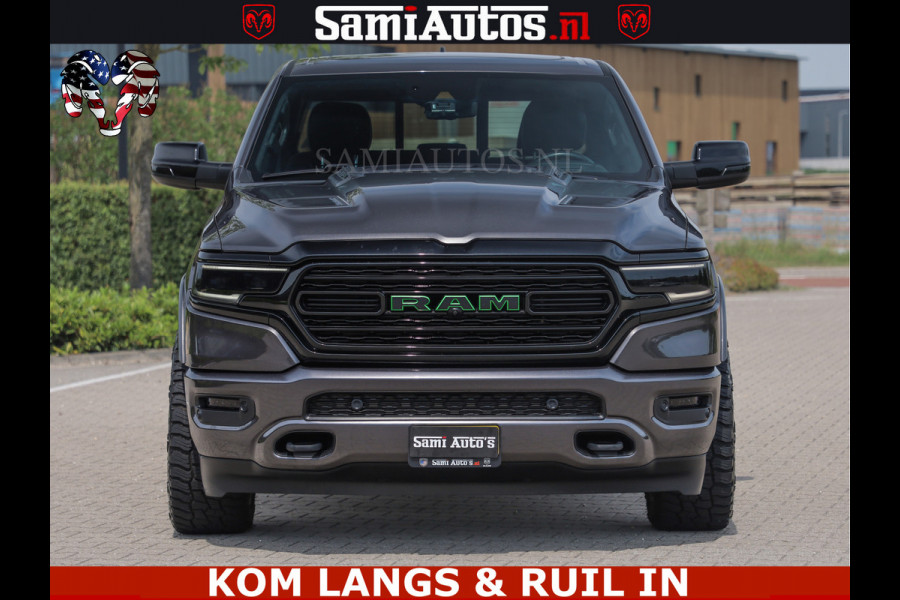 Dodge Ram 1500 LIMITED 5.7 V8 | GRANITE KLEUR | BRONS 4PLAY WIELEN | HUD | MEGA DIK | LUCHTVERING | VOLLE PICK UP | CREW CAB 5 PERSOONS GRIJS KENTEKEN | DUBBELE CABINE |