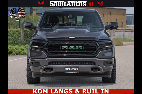 Dodge Ram 1500 LIMITED 5.7 V8 | GRANITE KLEUR | BRONS 4PLAY WIELEN | HUD | MEGA DIK | LUCHTVERING | VOLLE PICK UP | CREW CAB 5 PERSOONS GRIJS KENTEKEN | DUBBELE CABINE |
