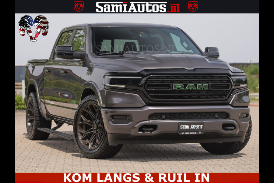 Dodge Ram 1500 LIMITED 5.7 V8 | GRANITE KLEUR | BRONS 4PLAY WIELEN | HUD | MEGA DIK | LUCHTVERING | VOLLE PICK UP | CREW CAB 5 PERSOONS GRIJS KENTEKEN | DUBBELE CABINE |