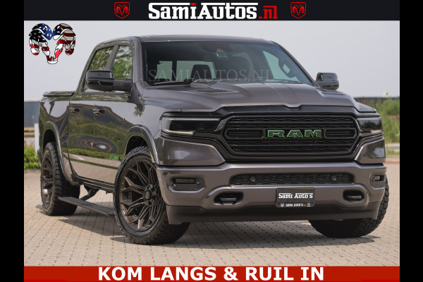 Dodge Ram 1500 LIMITED 5.7 V8 | GRANITE KLEUR | BRONS 4PLAY WIELEN | HUD | MEGA DIK | LUCHTVERING | VOLLE PICK UP | CREW CAB 5 PERSOONS GRIJS KENTEKEN | DUBBELE CABINE |