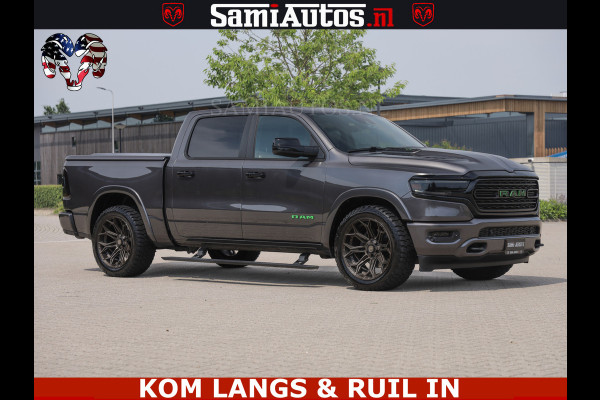 Dodge Ram 1500 LIMITED 5.7 V8 | GRANITE KLEUR | BRONS 4PLAY WIELEN | HUD | MEGA DIK | LUCHTVERING | VOLLE PICK UP | CREW CAB 5 PERSOONS GRIJS KENTEKEN | DUBBELE CABINE |