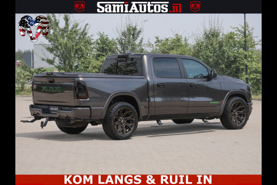 Dodge Ram 1500 LIMITED 5.7 V8 | GRANITE KLEUR | BRONS 4PLAY WIELEN | HUD | MEGA DIK | LUCHTVERING | VOLLE PICK UP | CREW CAB 5 PERSOONS GRIJS KENTEKEN | DUBBELE CABINE |