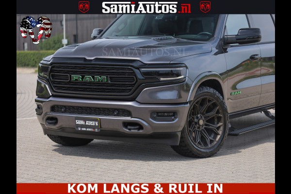 Dodge Ram 1500 LIMITED 5.7 V8 | GRANITE KLEUR | BRONS 4PLAY WIELEN | HUD | MEGA DIK | LUCHTVERING | VOLLE PICK UP | CREW CAB 5 PERSOONS GRIJS KENTEKEN | DUBBELE CABINE |