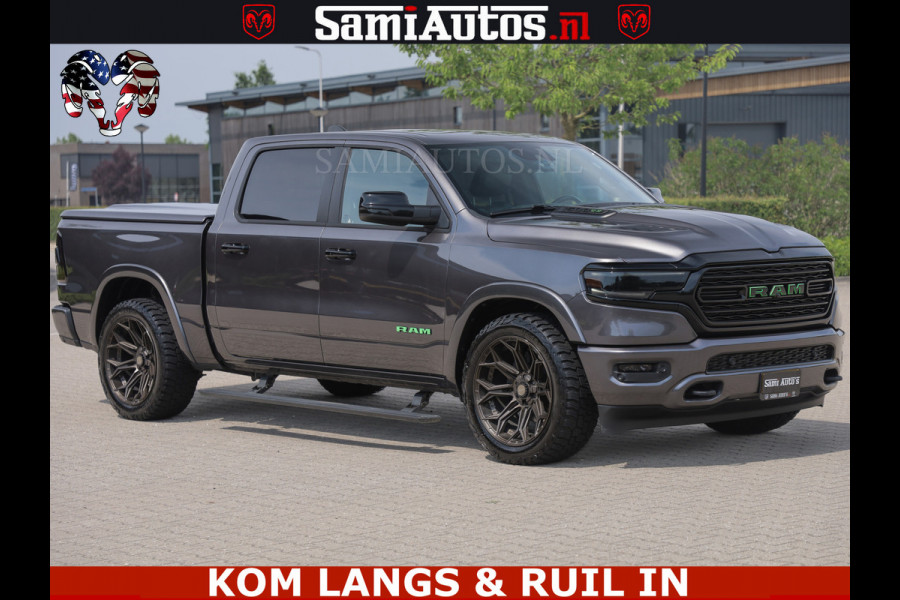 Dodge Ram 1500 LIMITED 5.7 V8 | GRANITE KLEUR | BRONS 4PLAY WIELEN | HUD | MEGA DIK | LUCHTVERING | VOLLE PICK UP | CREW CAB 5 PERSOONS GRIJS KENTEKEN | DUBBELE CABINE |
