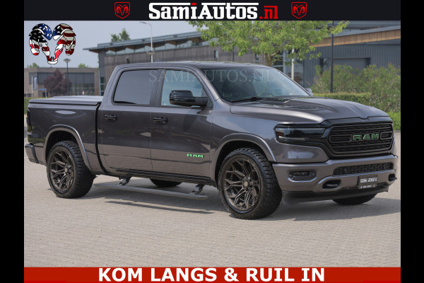 Dodge Ram 1500 LIMITED 5.7 V8 | GRANITE KLEUR | BRONS 4PLAY WIELEN | HUD | MEGA DIK | LUCHTVERING | VOLLE PICK UP | CREW CAB 5 PERSOONS GRIJS KENTEKEN | DUBBELE CABINE |