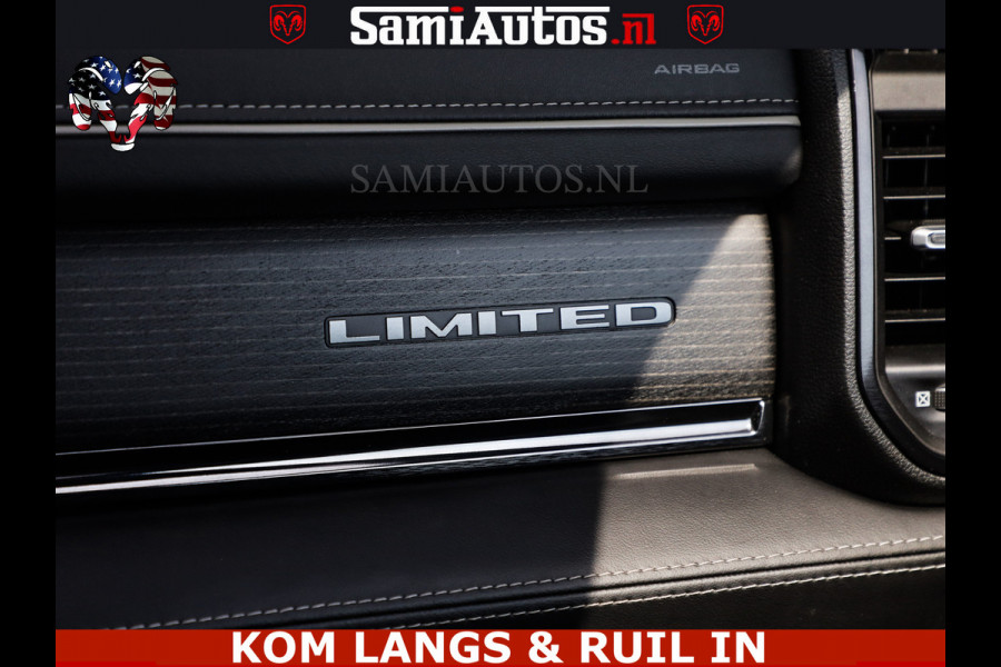Dodge Ram 1500 LIMITED 5.7 V8 | GRANITE KLEUR | BRONS 4PLAY WIELEN | HUD | MEGA DIK | LUCHTVERING | VOLLE PICK UP | CREW CAB 5 PERSOONS GRIJS KENTEKEN | DUBBELE CABINE |