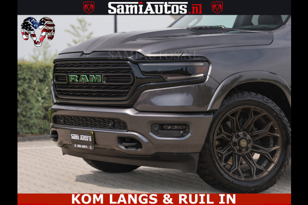 Dodge Ram 1500 LIMITED 5.7 V8 | GRANITE KLEUR | BRONS 4PLAY WIELEN | HUD | MEGA DIK | LUCHTVERING | VOLLE PICK UP | CREW CAB 5 PERSOONS GRIJS KENTEKEN | DUBBELE CABINE |