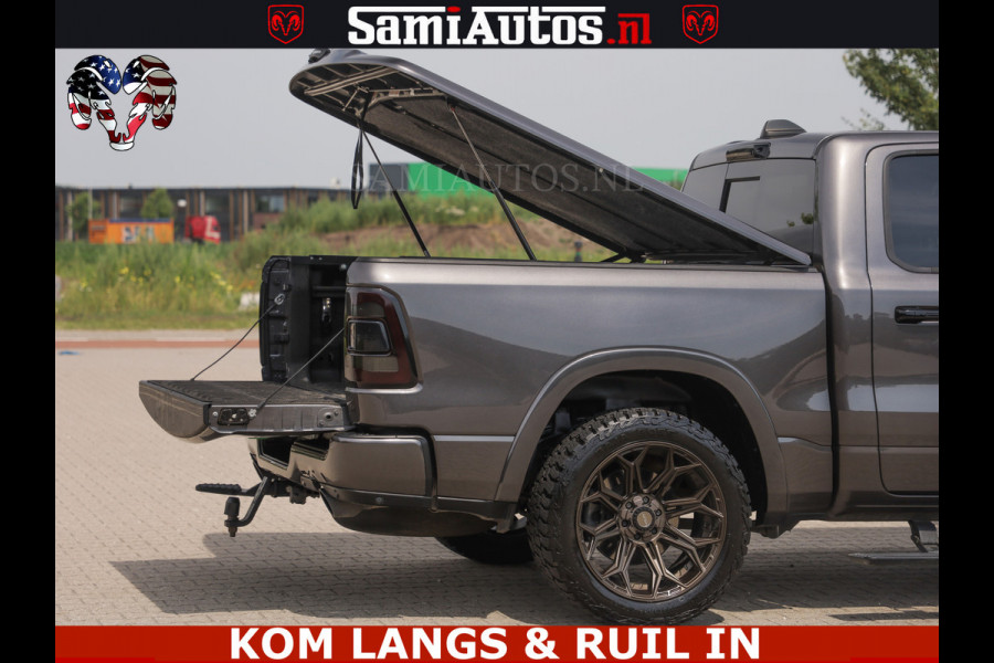Dodge Ram 1500 LIMITED 5.7 V8 | GRANITE KLEUR | BRONS 4PLAY WIELEN | HUD | MEGA DIK | LUCHTVERING | VOLLE PICK UP | CREW CAB 5 PERSOONS GRIJS KENTEKEN | DUBBELE CABINE |