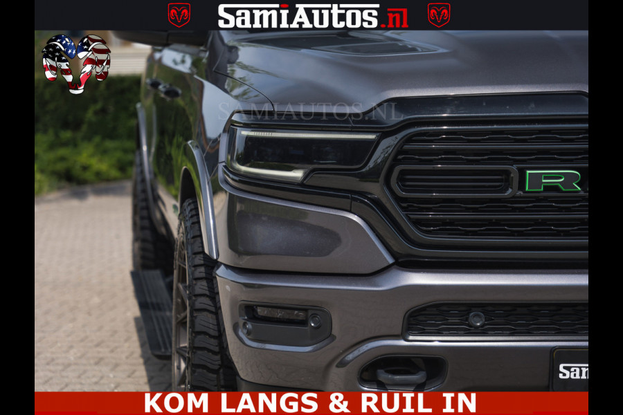 Dodge Ram 1500 LIMITED 5.7 V8 | GRANITE KLEUR | BRONS 4PLAY WIELEN | HUD | MEGA DIK | LUCHTVERING | VOLLE PICK UP | CREW CAB 5 PERSOONS GRIJS KENTEKEN | DUBBELE CABINE |