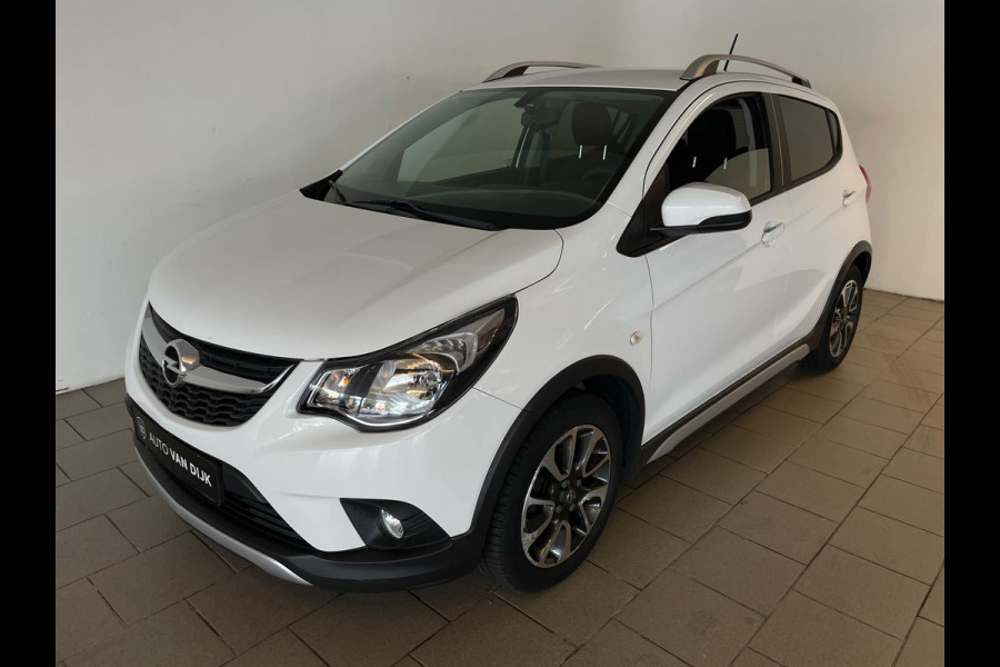 Opel KARL 1.0 Rocks Online Edition AIRCO SCHERM CRUISE VELGEN MULIT STUUR ELEK RAMEN CENT VERG PRIVACYGLAS ZEER NETTE AUTO