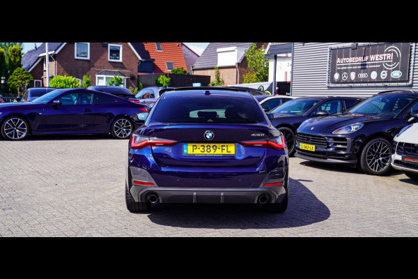 BMW 4 Serie Gran Coupé 430i High Executive | Tanzanit Blau | Schuif/kanteldak | Harman/Kardon | Dealer onderhouden | Luxe Leder |