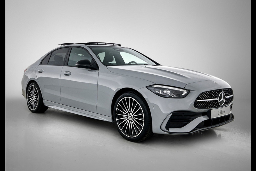Mercedes-Benz C-Klasse 300 e Business Solution AMG | Nightpakket | GUARD 360° Plus | Burmester® 3D surround sound | Trekhaak | Middenconsole metaalstructuur | Panoramaschuifdak | 360° camera | Diamond grill |