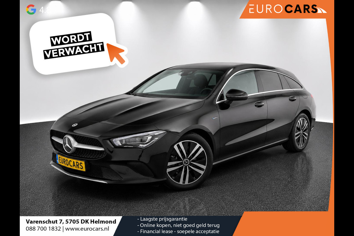 Mercedes-Benz CLA-Klasse Shooting Brake 250 e Business Panoramadak Trekhaak Navigatie Camera Parkeersensoren Cruise Control Stoelverwarming Leder Virtual Cockpit Full Led Climate Control Lichtmetalen velgen