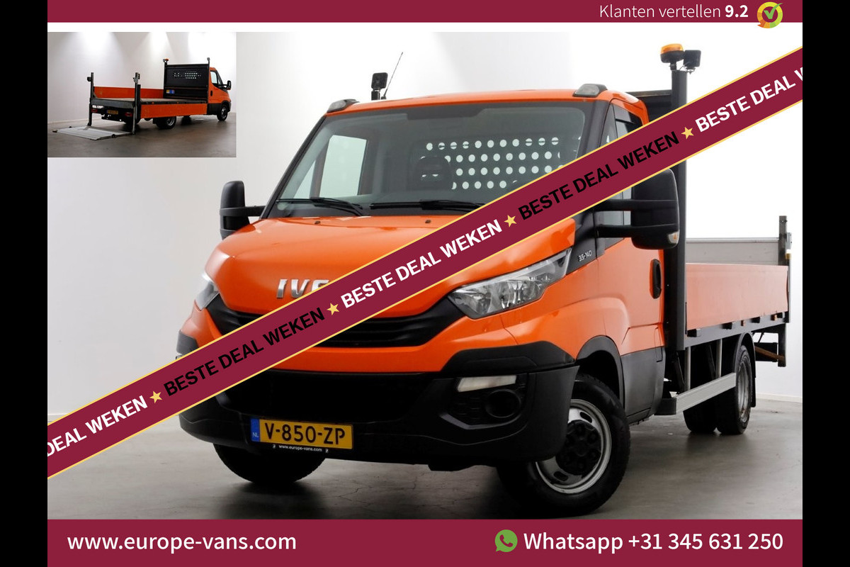 Iveco Daily 35C14 136pk Open Laadbak met laadklep en trekhaak 3500kg 05-2019