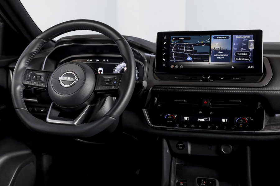 Nissan QASHQAI 1.3 MHEV Xtronic 158 PK Tekna | Pano | Memory | Matrix LED | Winterpakket | Dig. Cockpit | Adapt. Cruise | 360 Camera | NAV+App. Connect | ECC | Elek Klep | LM 19" | 6527